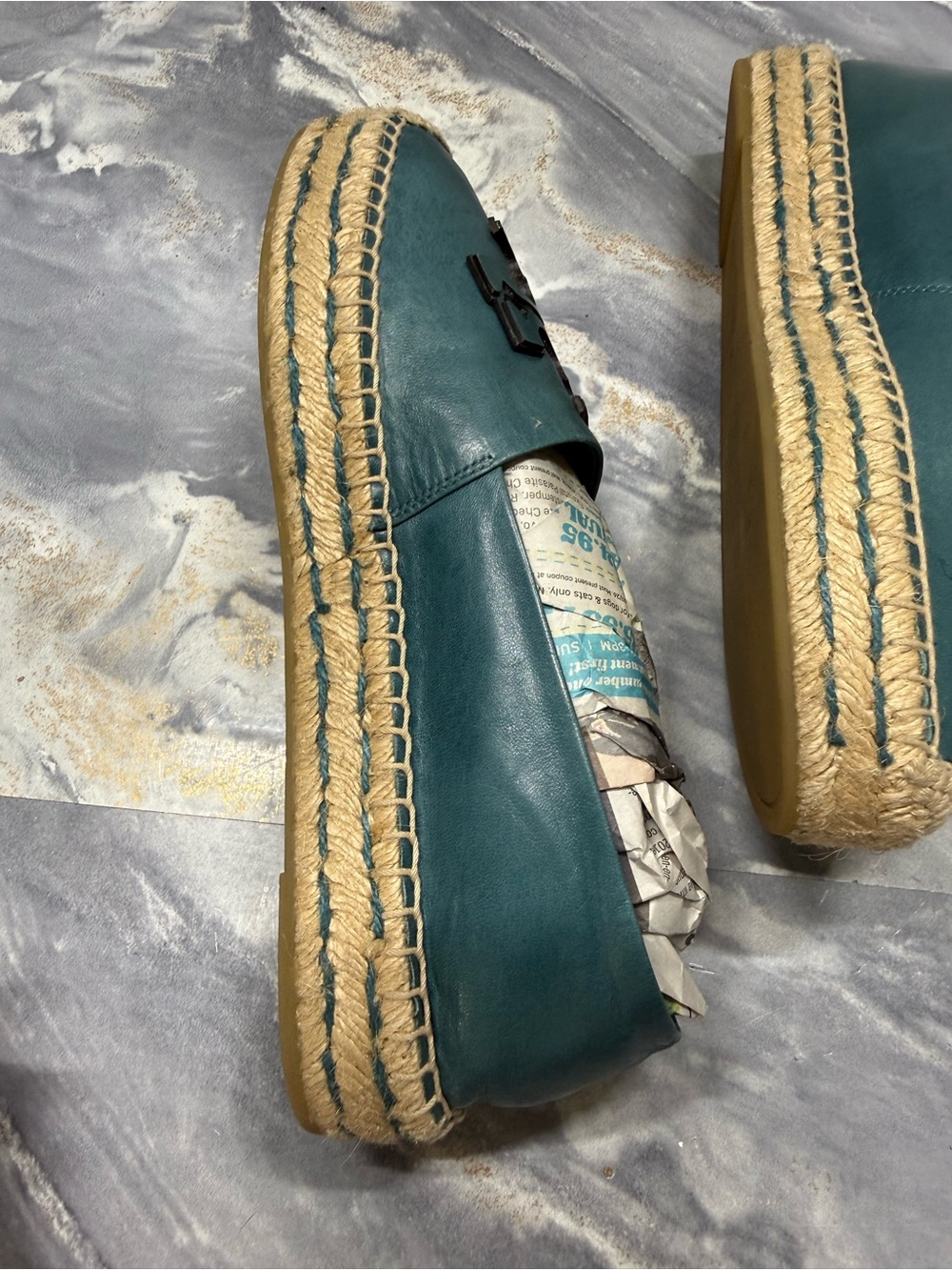 Tory Burch Leather Logo Flats Women's Slip-On Size 8,5 - Picture 15 of 16